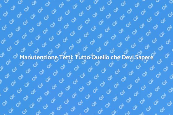 Tutto sulla Riparazione dei Tetti