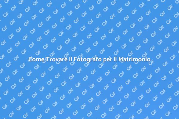 Il Tuo Fotografo per un Matrimonio Perfetto