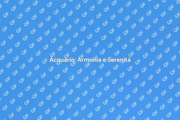Acquario: Un Viaggio nella Serenità