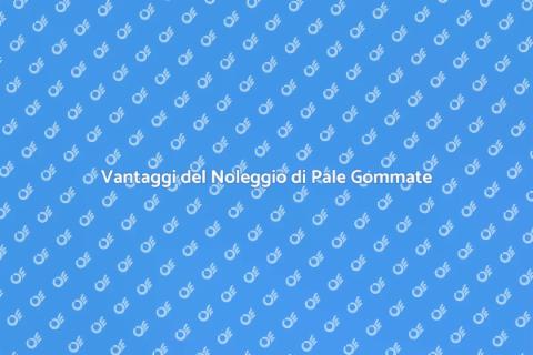 Noleggiare Pale Gommate per Progetti