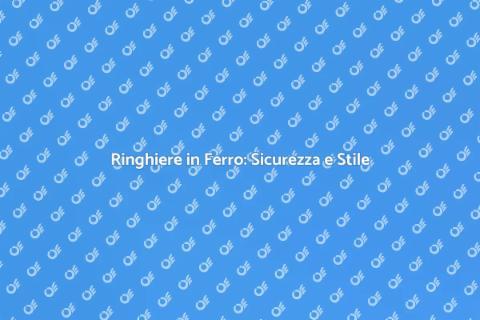 Installare Ringhiere in Ferro per Negozi