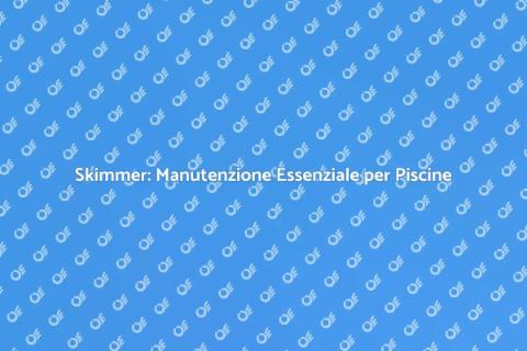 Manutenzione Skimmer per Piscine Pubbliche