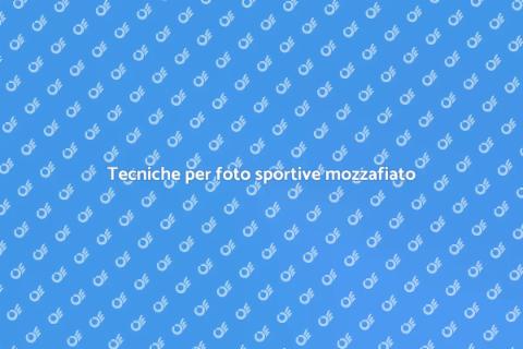 Foto sportive: cattura l'azione perfetta