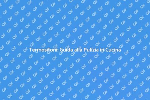 Pulizia Termosifoni in Cucina
