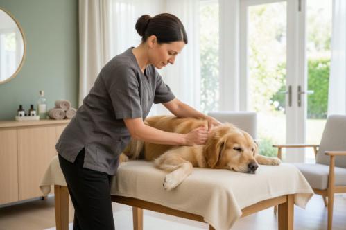 un massaggiatore certificato per animali