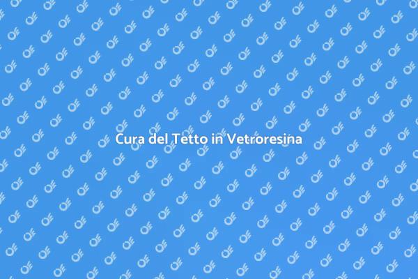 Manutenzione del Tetto in Vetroresina