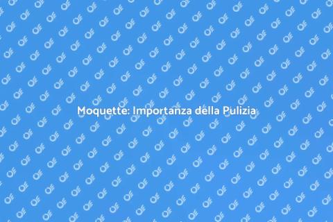 Pulizia Professionale della Moquette