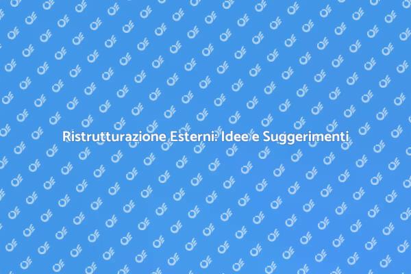 L'Importanza dell'Exterior Design