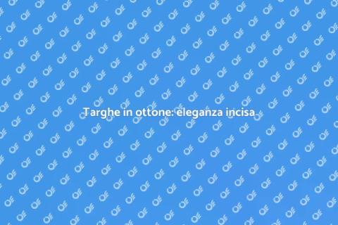 Incisione di targhe in ottone elegante