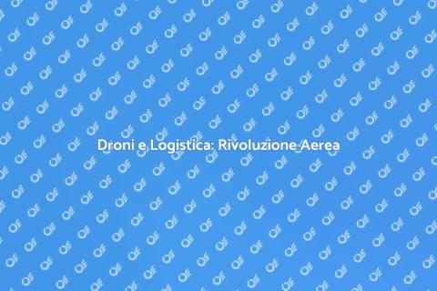 Logistica e Droni: Fotografia Aerea