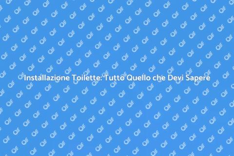 Mettere una Toilette: Guida Completa