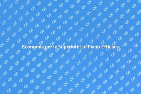 Piano di Studio Economia Superiori