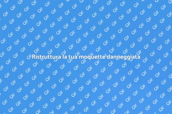 Rinnova la tua moquette con facilità