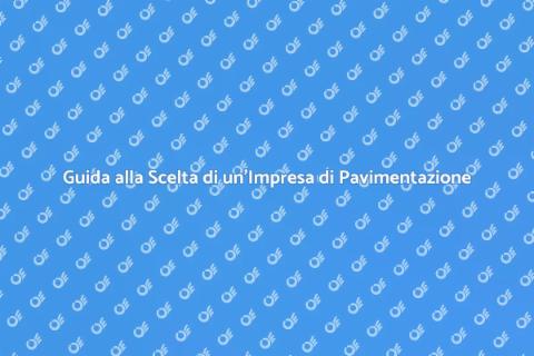 Assumere Impresa di Pavimentazione