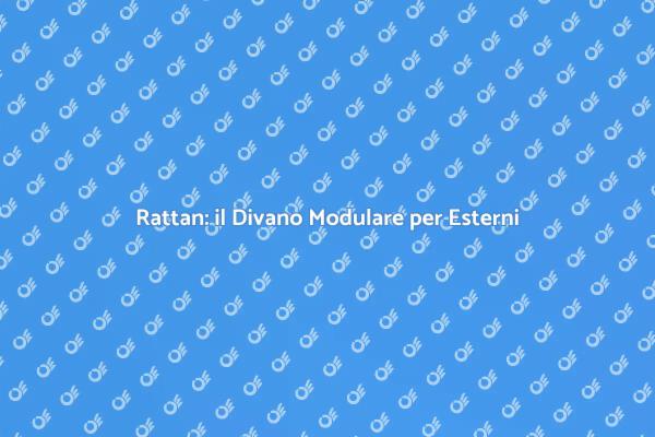 Rinnovare il Giardino con un Divano Modulare