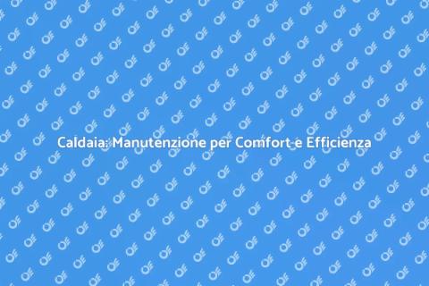 Manutenzione Caldaia: Comfort e Sicurezza