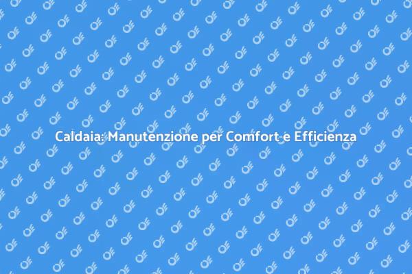 Caldaia: La Manutenzione che Fa la Differenza