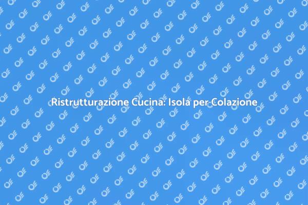 Trasforma la tua Cucina con un'Isola