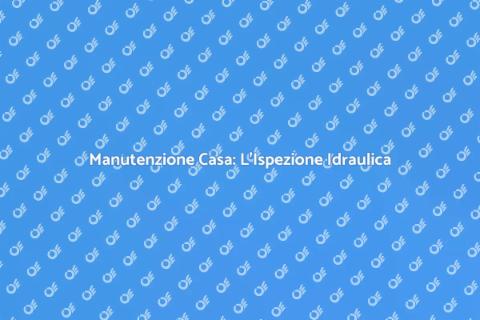 Ispezione Idraulica: Manutenzione Casa