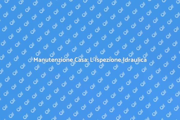 Ispezione Idraulica: Un Passo Essenziale