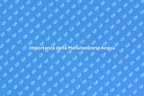 Manutenzione Depuratore d'Acqua