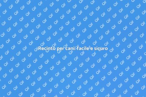 Recinto per cani facile da assemblare