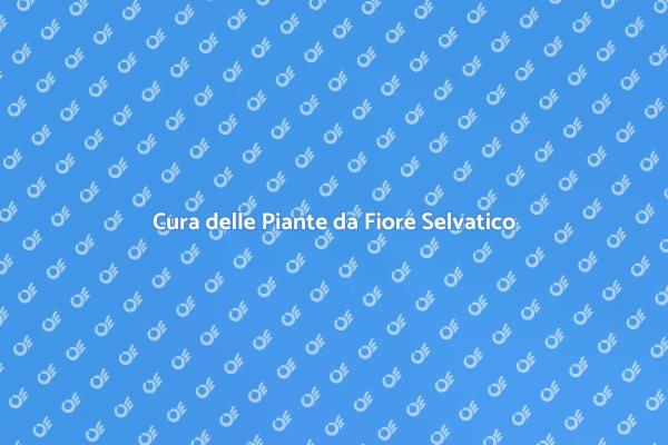 Manutenzione Piante Fiorite Selvatiche