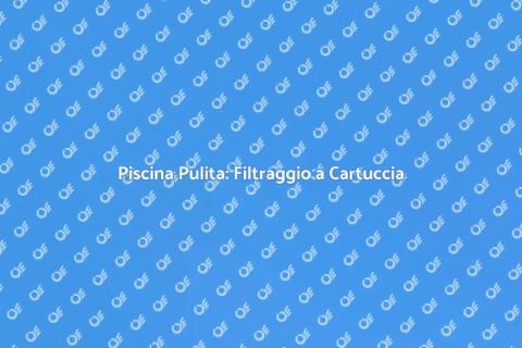 Filtraggio Piscina: Sistema a Cartuccia
