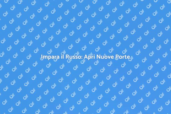 Corso Introduttivo di Lingua Russa
