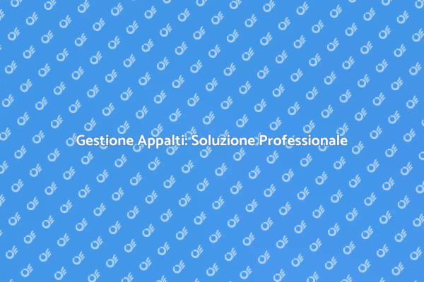 Ottimizza i Tuoi Appalti con Esperti