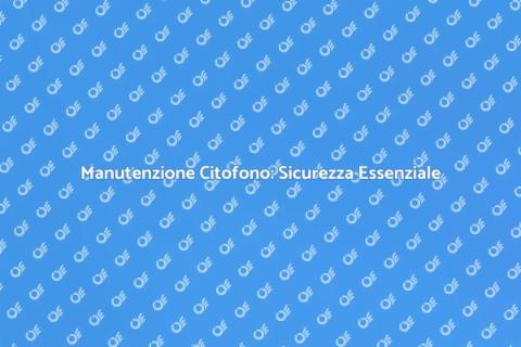 Manutenzione Citofono di Casa Sicura