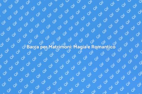 Noleggiare Barca per Matrimoni