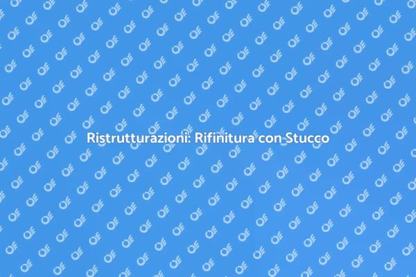 Arte della Rifinitura con Stucco Esterno