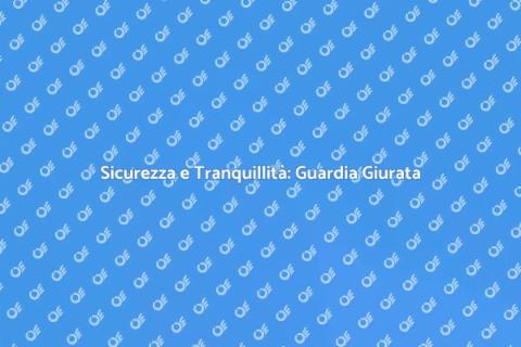 Assumere una Guardia Giurata Sicura