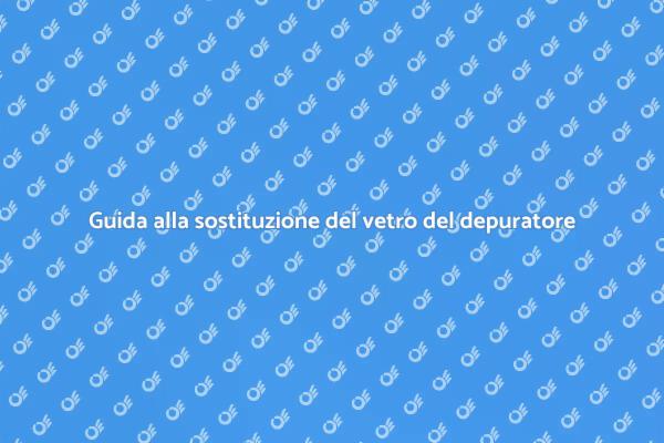 Sostituzione vetro depuratore: ecco come