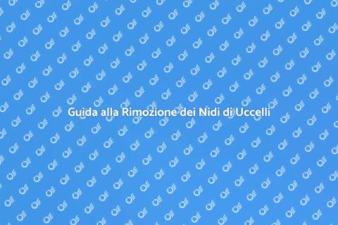 Rimuovere Nidi di Uccelli: Guida Pratica