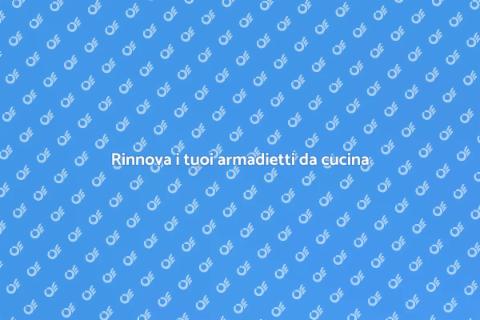Rifare armadietti cucina per nuova vita