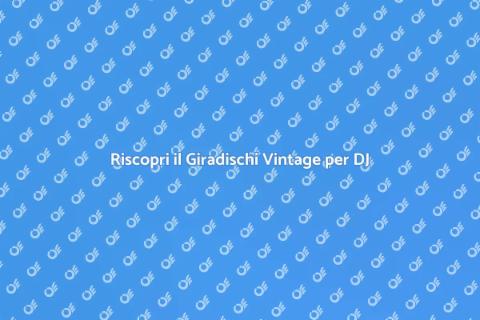Giradischi Portatile Vintage per DJ