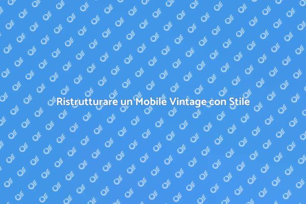 Rinnova il Tuo Mobile da Salotto