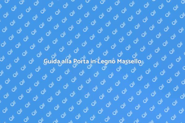 Eleganza della Porta in Legno Massello