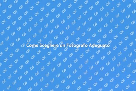 Richiedere un Fotografo Professionista