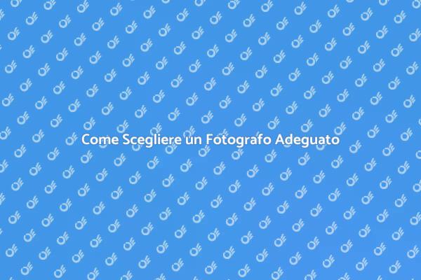 Trova il Fotografo Perfetto per Te