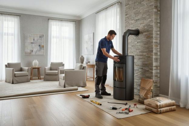 Montare stufa pellet in casa