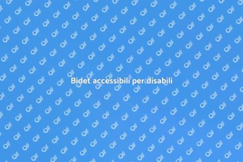Bidet per persone disabili: guida