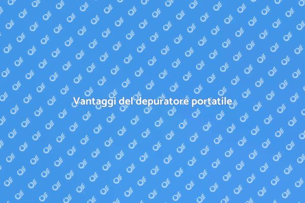 Acqua purificata ovunque con il portatile