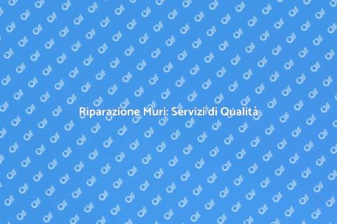 Riparazione Muri e Pareti Professionale