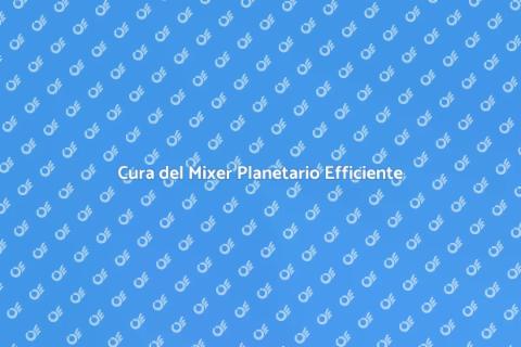 Manutenzione del Mixer Planetario