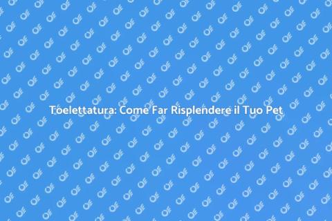 Ritoccare il Pelo: Toelettatura Perfetta