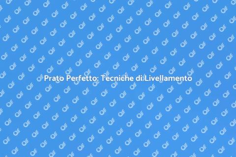 Livellamento Prato in Giardino