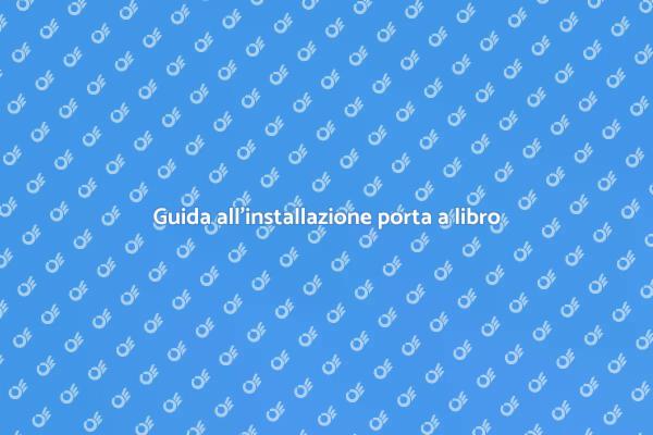 Come installare una porta a libro